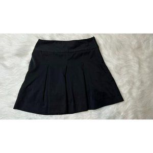 Black Pleated Skater Skirt - Unbranded